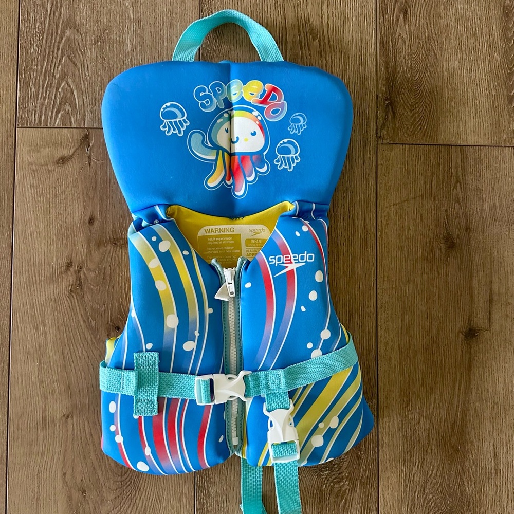Speedo Infant Swim Vest - Blue, Yellow, and White